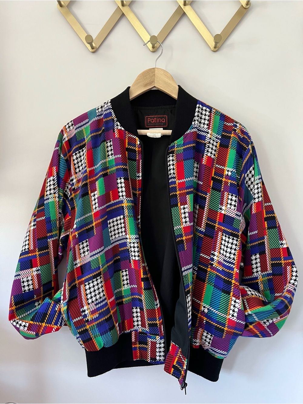 Bright Vintage Patterned Bomber Jacket